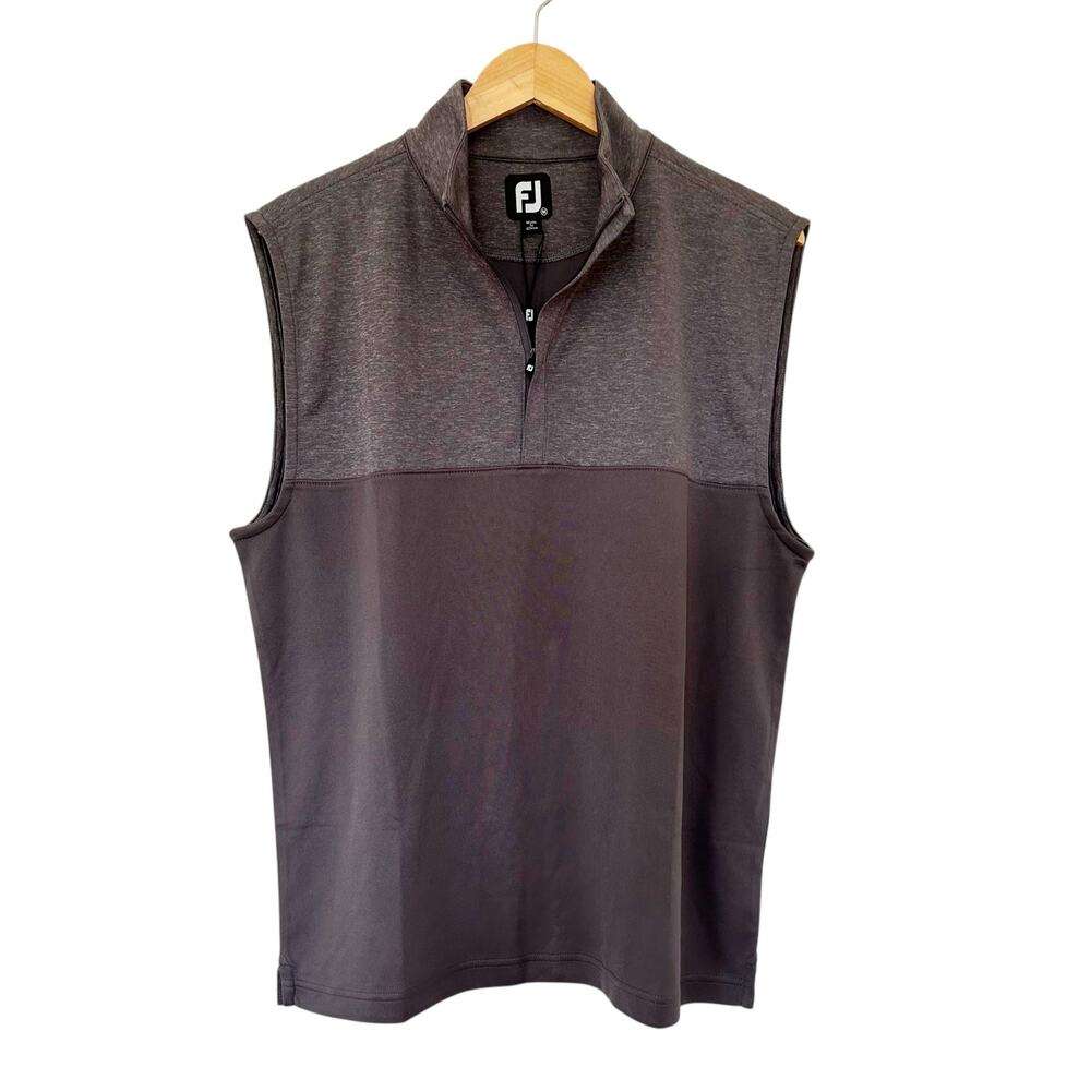 FootJoy Gray Quarter Zip Vest Sz M